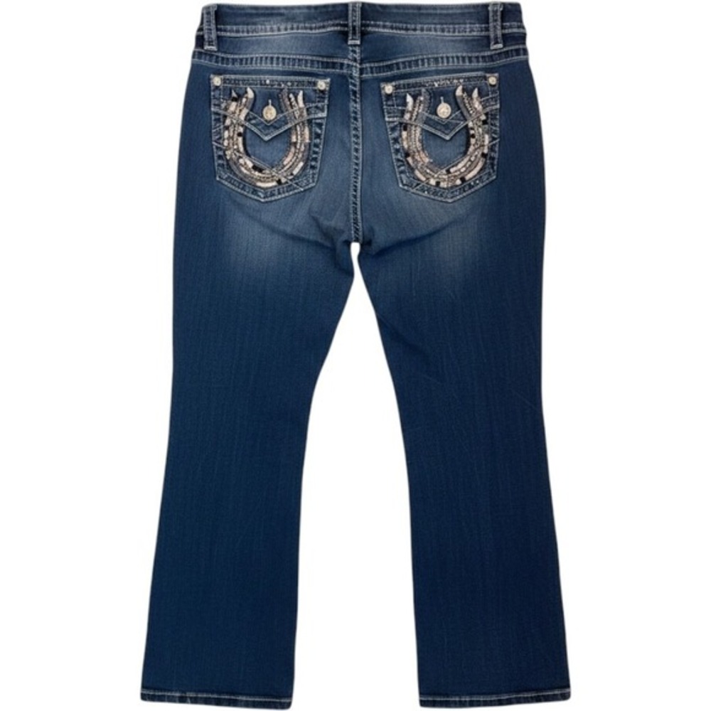 Miss Me Size 32 Easy Boot Jeans Horseshoe Embroidered Pocket Western Y2K